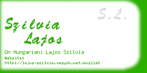 szilvia lajos business card